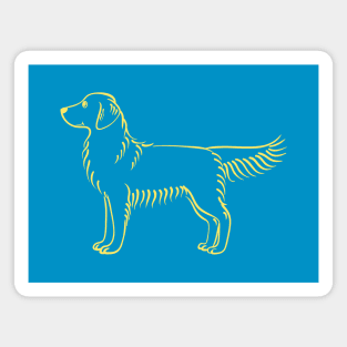 Standing Golden Retriever Magnet